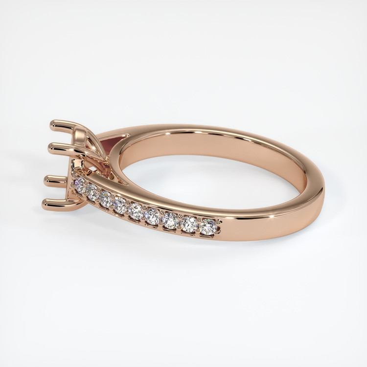 18K Rose Gold Pave Ring Setting