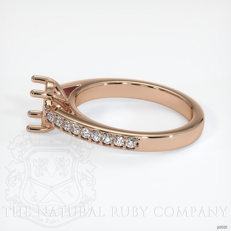 18K Rose Gold Pave Ring Setting
