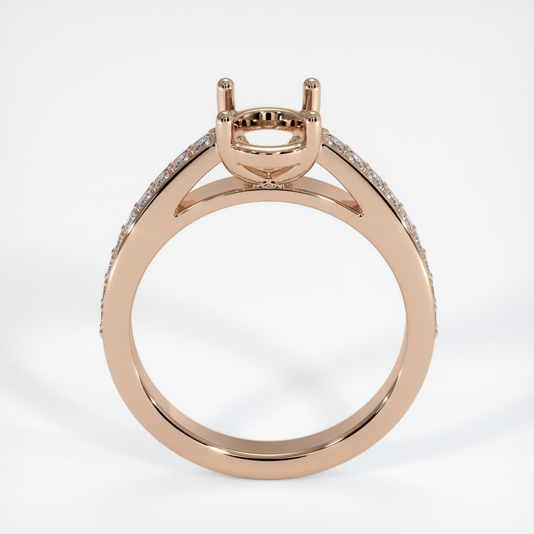 18K Rose Gold Pave Ring Setting