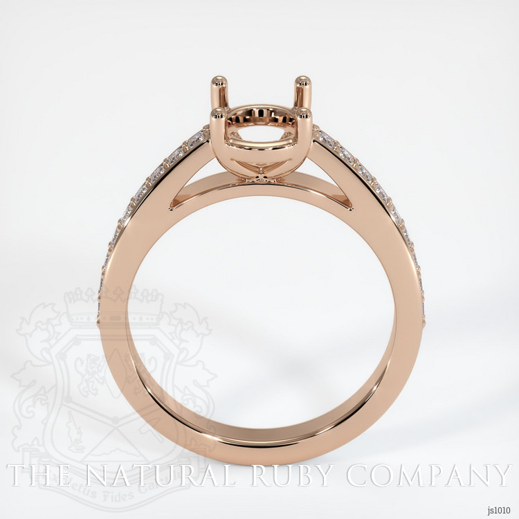 18K Rose Gold Pave Ring Setting