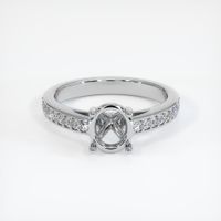 14K White Gold Pave Ring Setting Image