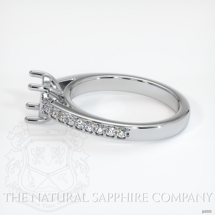14K White Gold Pave Ring Setting