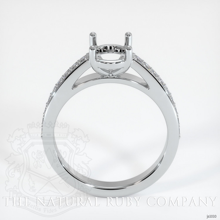 14K White Gold Pave Ring Setting