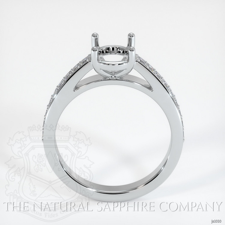 14K White Gold Pave Ring Setting