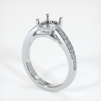 18K White Gold Pave Ring Setting Video