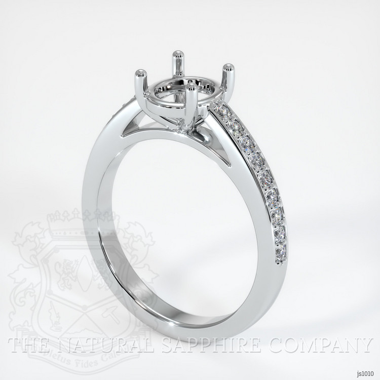 18K White Gold Pave Ring Setting