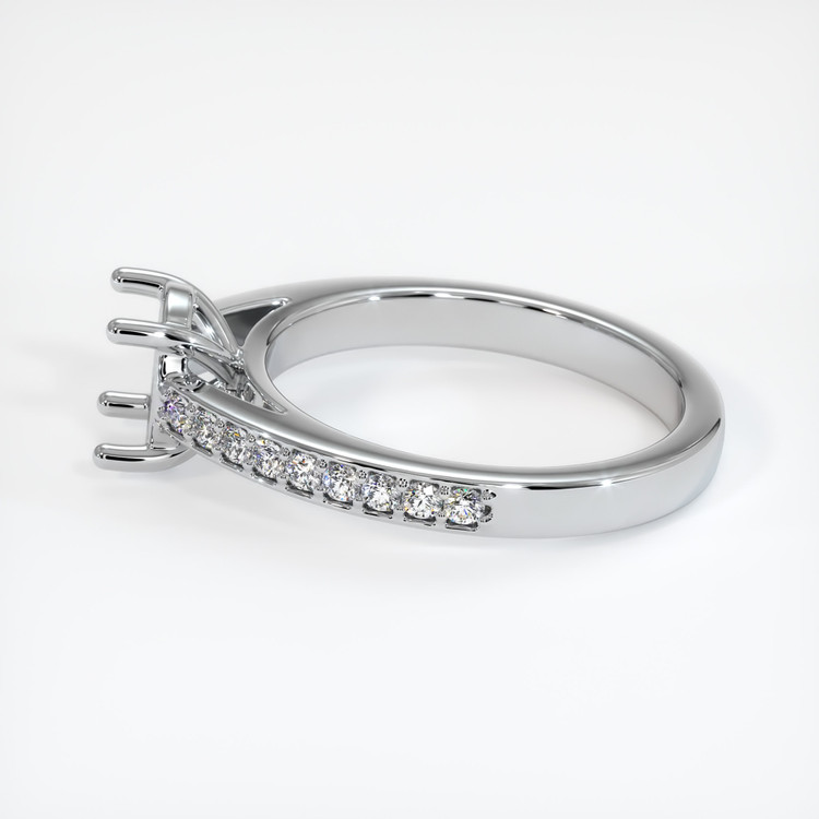 18K White Gold Pave Ring Setting