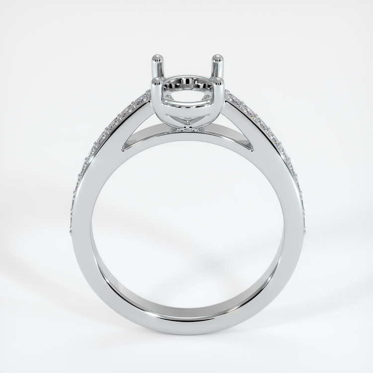 18K White Gold Pave Ring Setting