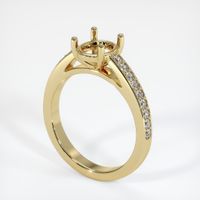 14K Yellow Gold Pave Ring Setting Video