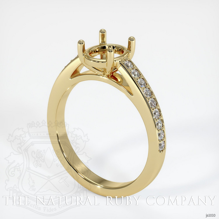 14K Yellow Gold Pave Ring Setting
