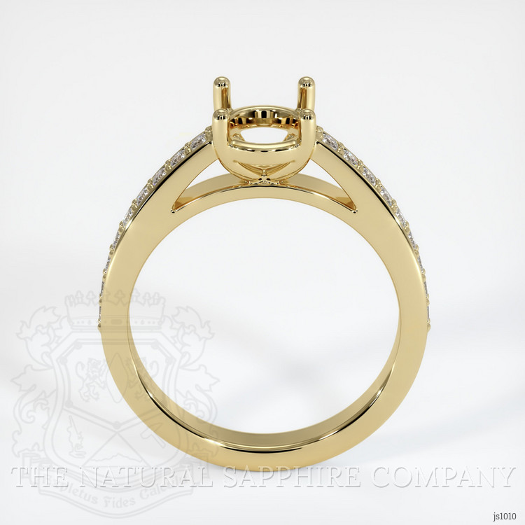 14K Yellow Gold Pave Ring Setting