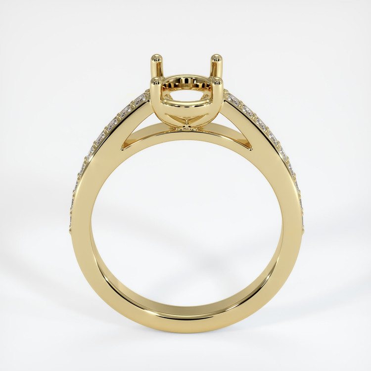 14K Yellow Gold Pave Ring Setting