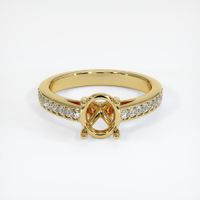 18K Yellow Gold Pave Ring Setting Image