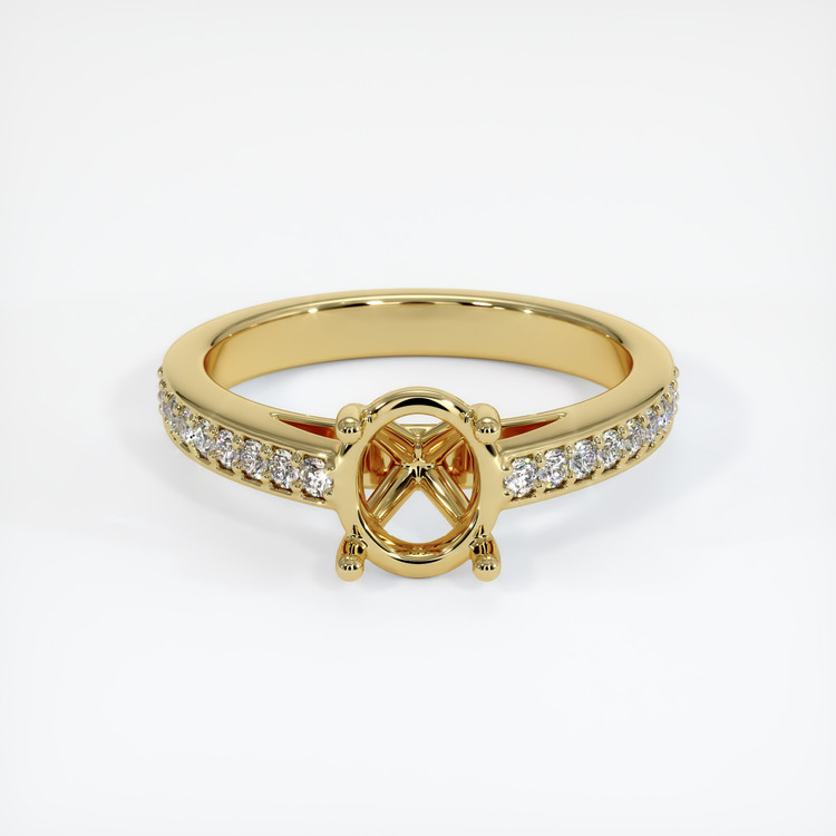 18K Yellow Gold Pave Ring Setting
