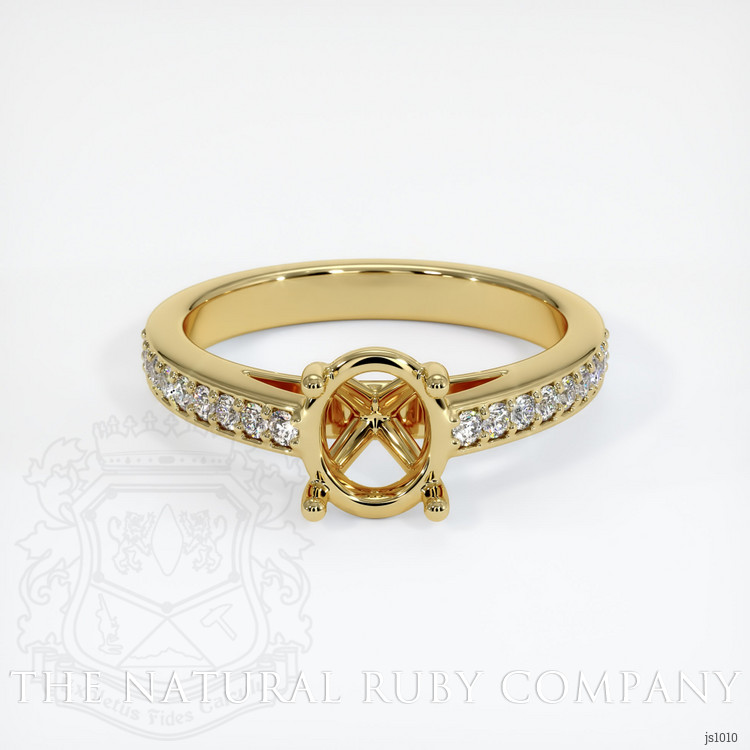 18K Yellow Gold Pave Ring Setting