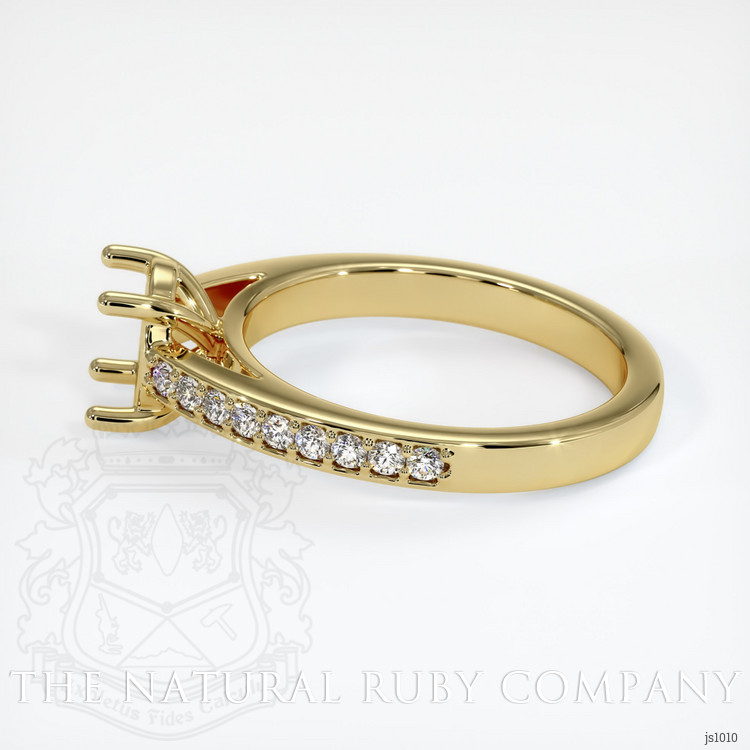 18K Yellow Gold Pave Ring Setting