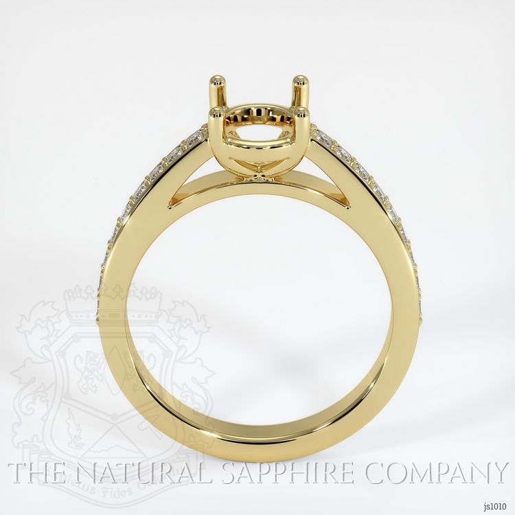 18K Yellow Gold Pave Ring Setting