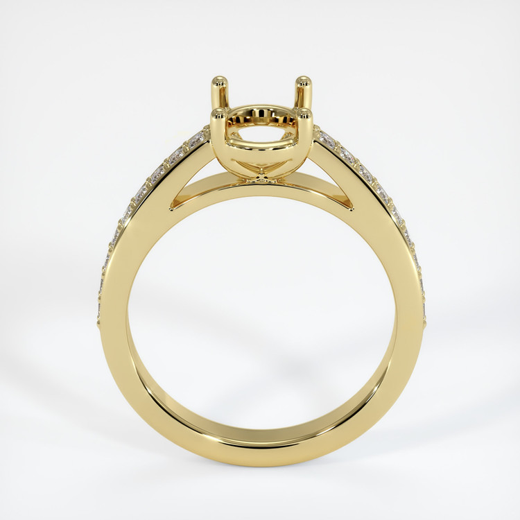18K Yellow Gold Pave Ring Setting