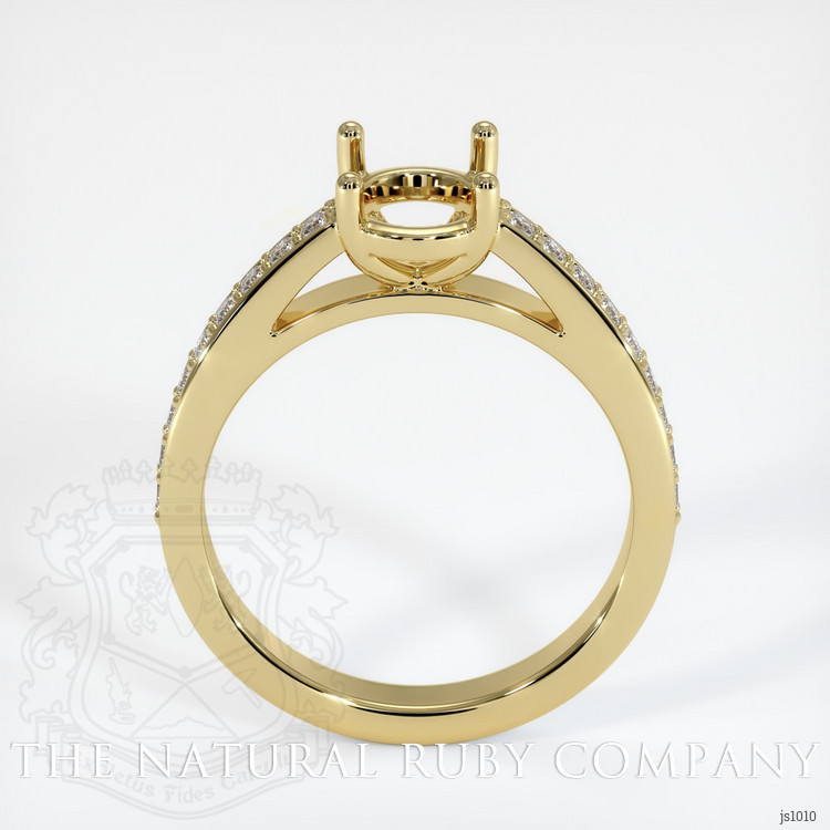 18K Yellow Gold Pave Ring Setting