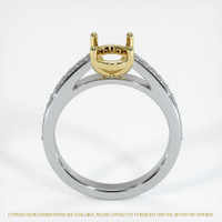 14K Yellow & White Pave Ring Setting Image