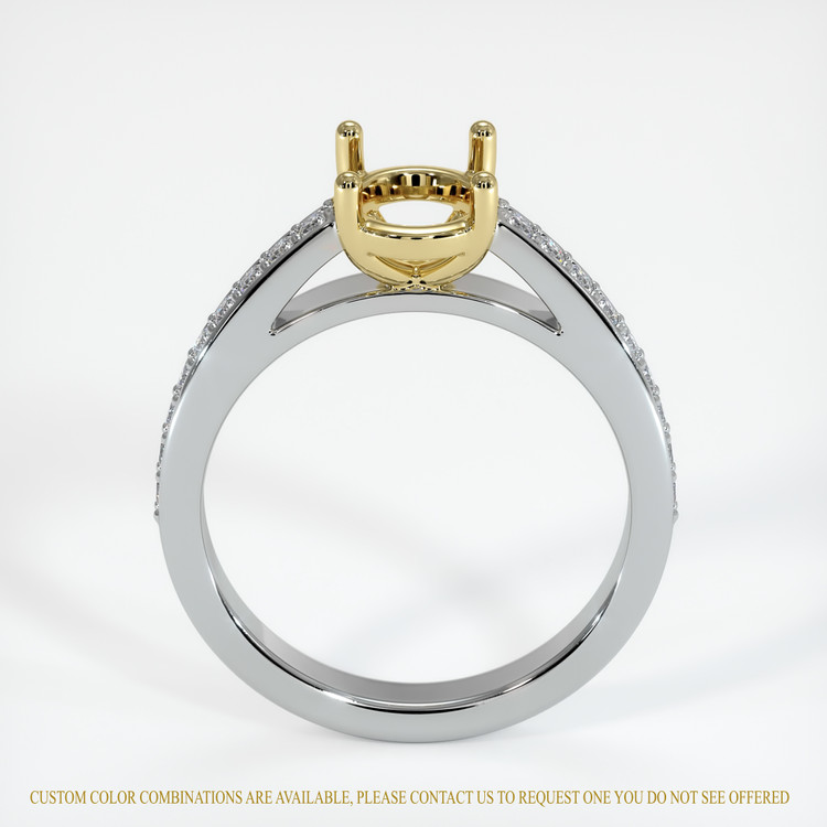 18K Yellow & White Pave Ring Setting