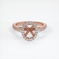 14K Rose Gold Pave Ring Setting Image