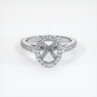 10K White Gold Pave Ring Setting Image
