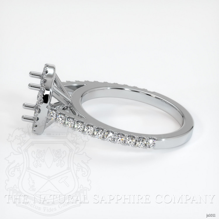 10K White Gold Pave Ring Setting