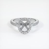 14K White Gold Pave Ring Setting Image