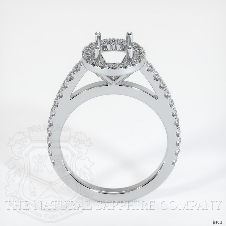 14K White Gold Pave Ring Setting