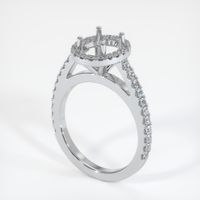 18K White Gold Pave Ring Setting Video