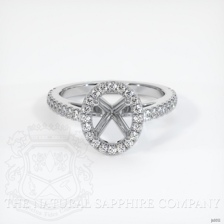18K White Gold Pave Ring Setting