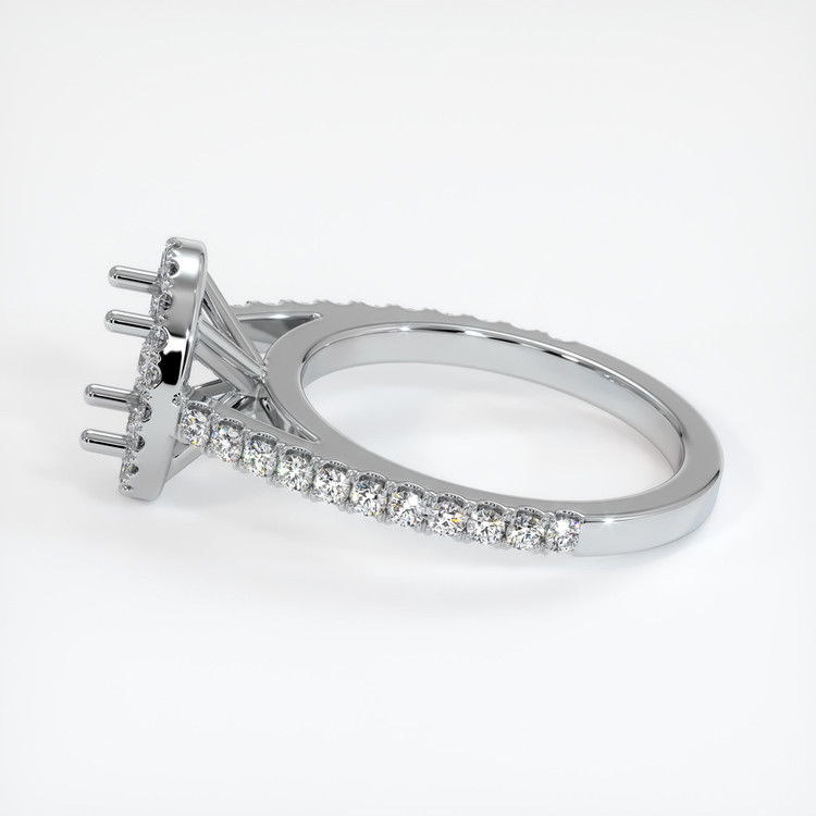 18K White Gold Pave Ring Setting