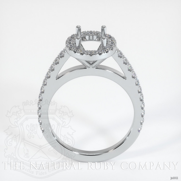 18K White Gold Pave Ring Setting