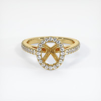 10K Yellow Gold Pave Ring Setting Image