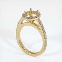 14K Yellow Gold Pave Ring Setting Video
