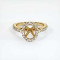 14K Yellow Gold Pave Ring Setting Image