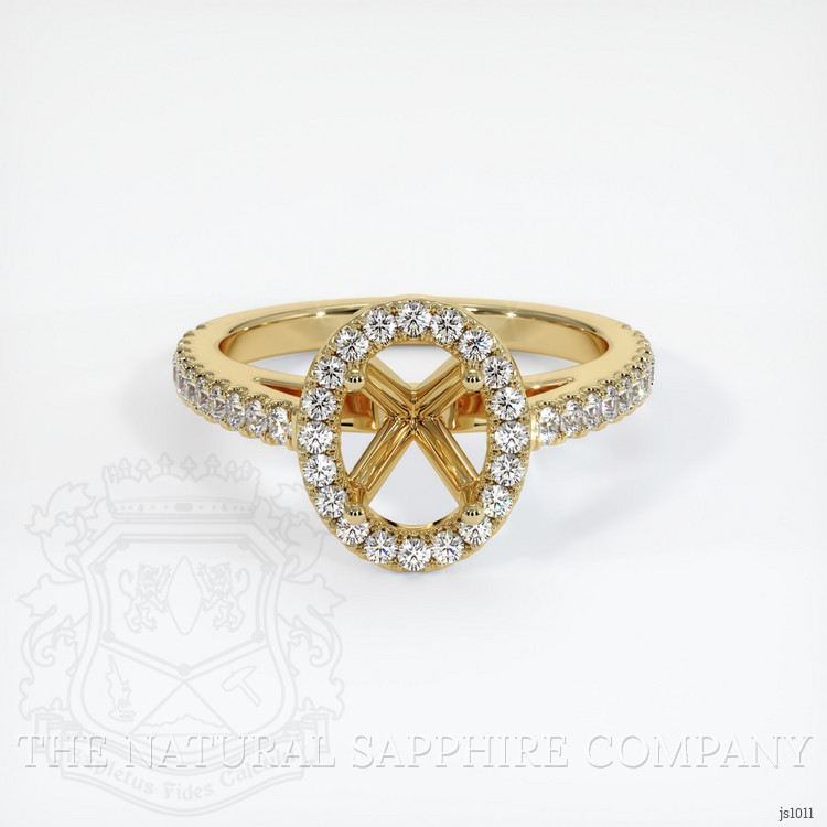 14K Yellow Gold Pave Ring Setting