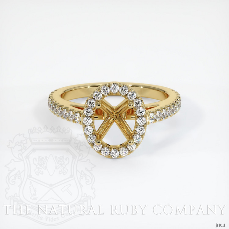14K Yellow Gold Pave Ring Setting