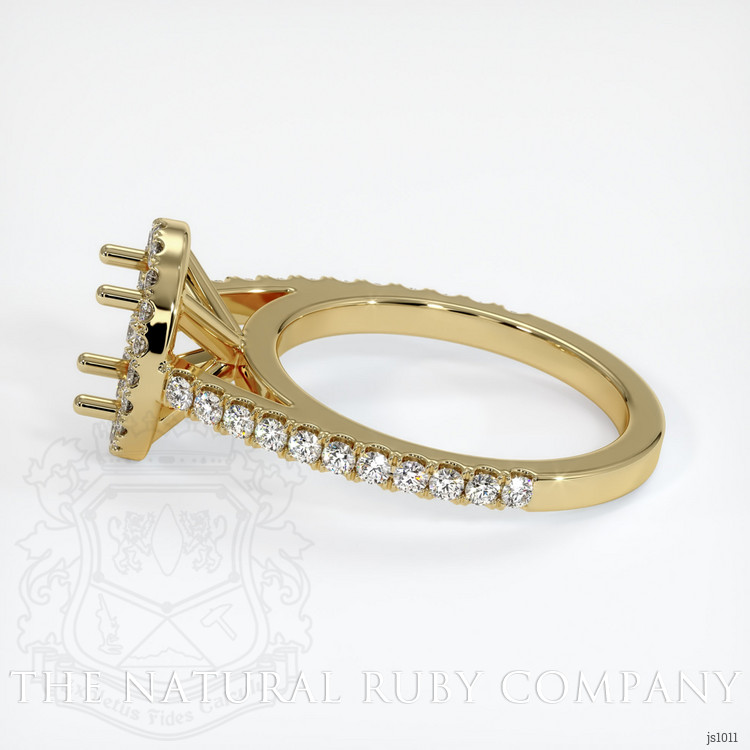 14K Yellow Gold Pave Ring Setting