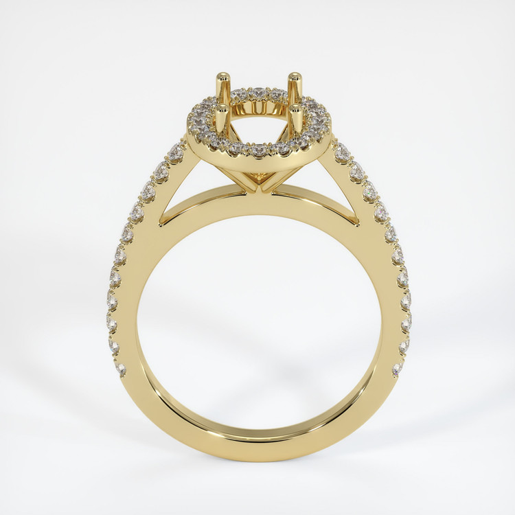 14K Yellow Gold Pave Ring Setting