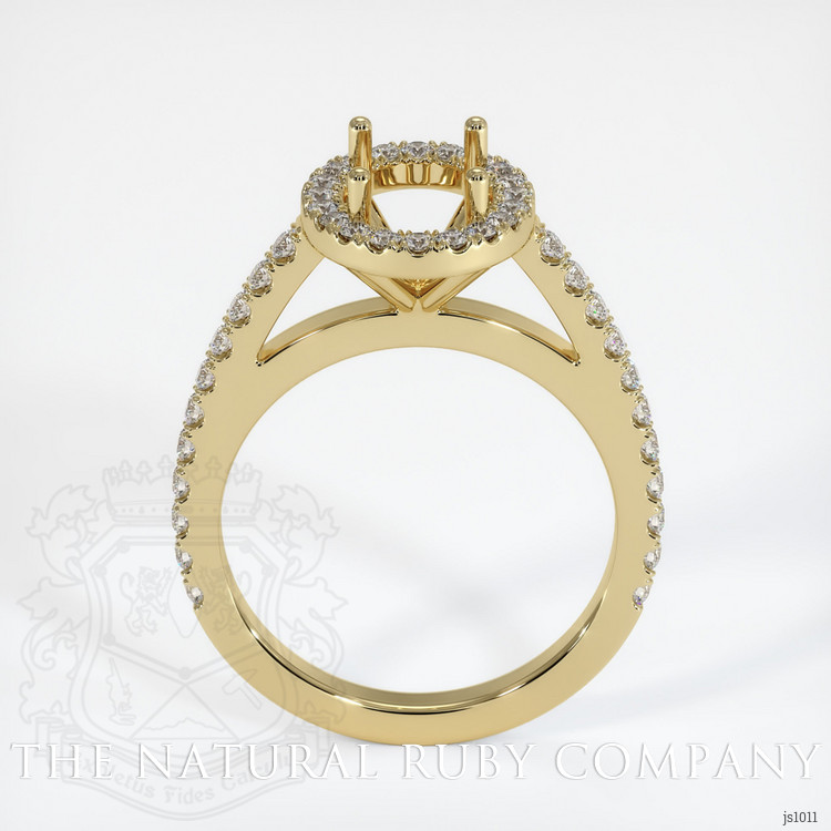 14K Yellow Gold Pave Ring Setting