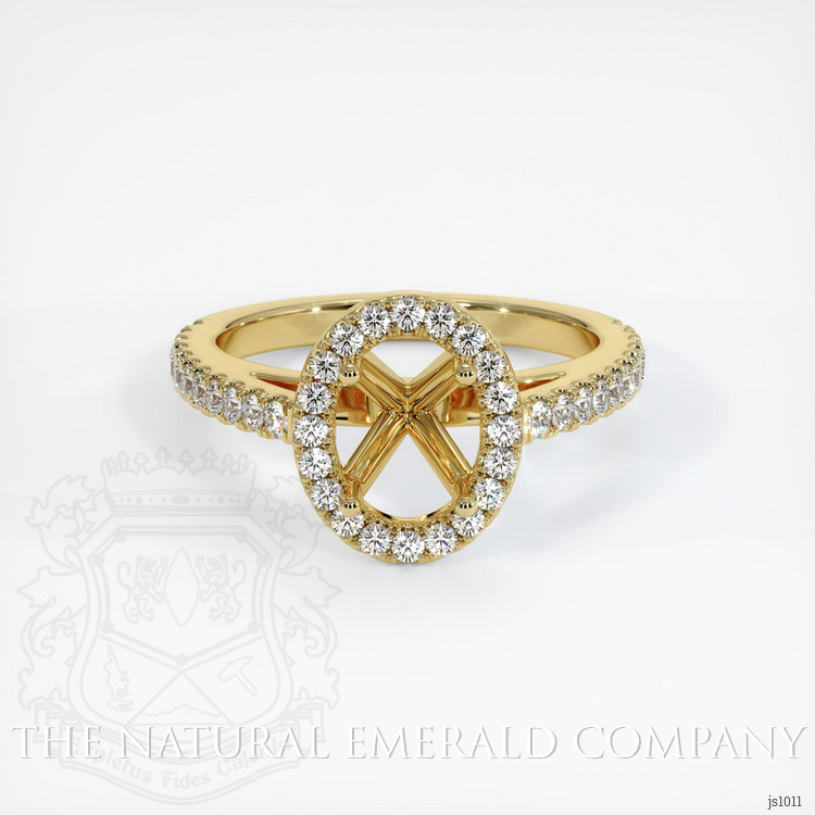 18K Yellow Gold Pave Ring Setting