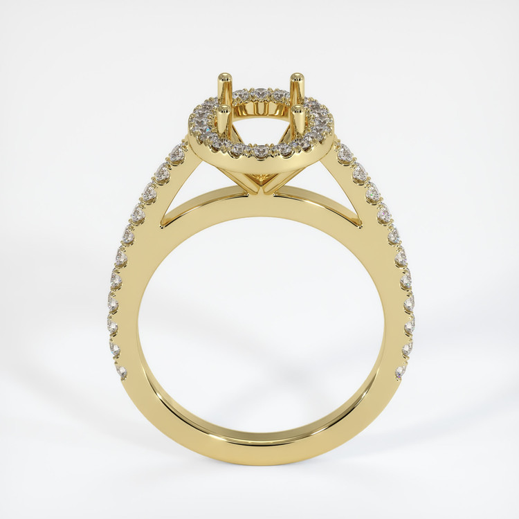 18K Yellow Gold Pave Ring Setting