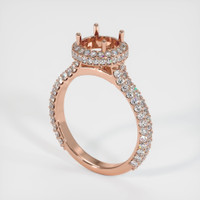 14K Rose Gold Pave Ring Setting Video