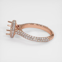 14K Rose Gold Pave Ring Setting Image