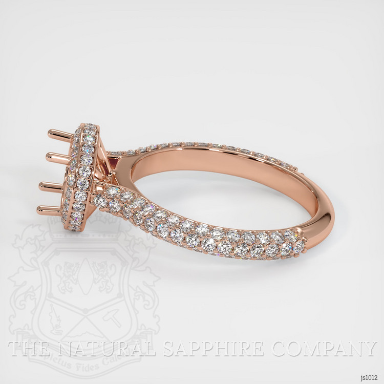 14K Rose Gold Pave Ring Setting