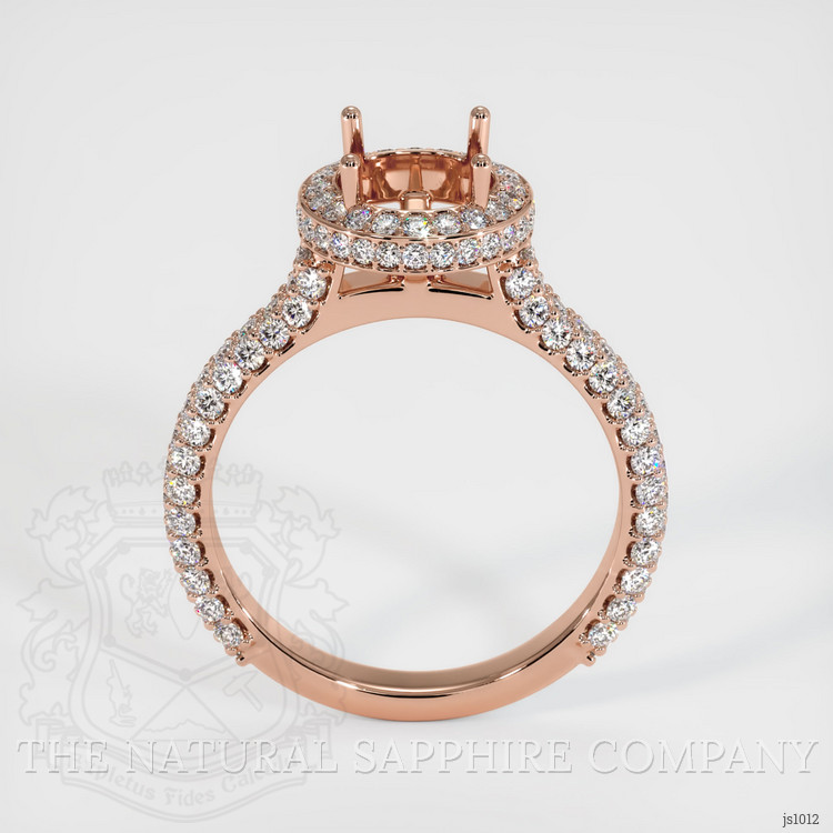 14K Rose Gold Pave Ring Setting