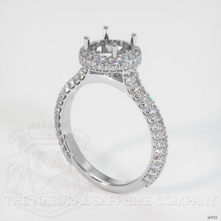 10K White Gold Pave Ring Setting