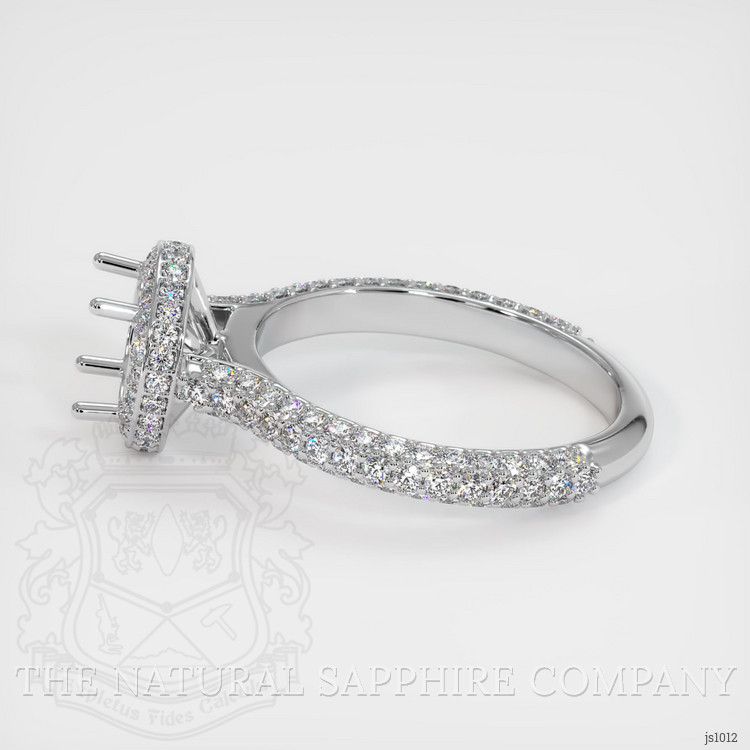 10K White Gold Pave Ring Setting